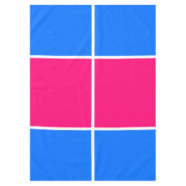 Sporty Bright Pink Blue White Split Racing Streife Tischdecke
