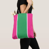 Sporty Bright Pink Green White Strips Tasche (Von Nahem)