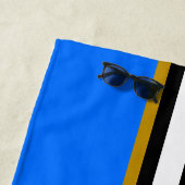 Sporty Bright Red Blue White Black Racing Streifen Strandtuch (Beispiel)