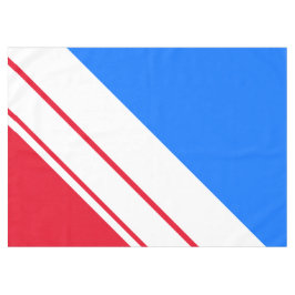 Sporty Bright Red Blue White Slant Racing Streifen Tischdecke