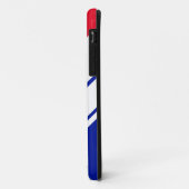 Sporty Bright Red Navy Blue White Racing Stripes Case-Mate iPhone Hülle (Hinten/Links)