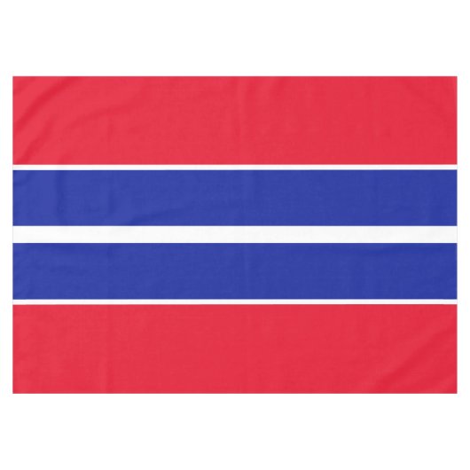 Sporty Bright Red Royal Blue White Racing Streifen Tischdecke (Vorderseite (Horizontal))