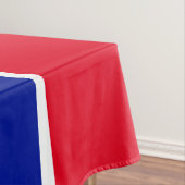 Sporty Bright Red Royal Blue White Racing Streifen Tischdecke (Beispiel)
