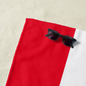 Sporty Bright Red White Nautical Summer Strips Strandtuch (Beispiel)