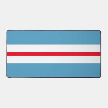 Sporty Bright Red White Ocean Blue Racing Streifen