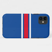 Sporty Bright Red White Royal Blue Racing Streifen Case-Mate iPhone Hülle (Rückseite (Horizontal))