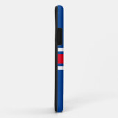 Sporty Bright Red White Royal Blue Racing Streifen Case-Mate iPhone Hülle (Hinten/Rechts)