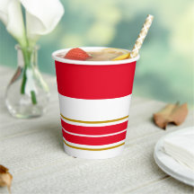 Sporty Bright Red Wide Oben Racing Streifen