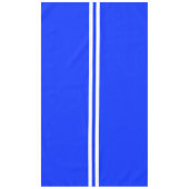 Sporty Bright Royal Blue Twin White Racing Streife Tischdecke (Vorderseite)