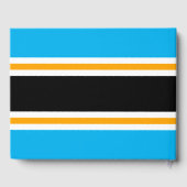 Sporty Bright Sky Blue Black TEAMWORK Stripes Gästebuch (Rückseite)