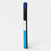 Sporty Bright Sky Blue Navy White Nautical Strips Case-Mate iPhone Hülle (Hinten/Links)