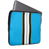 Sporty Bright Sky Split White Black Racing Streife Laptopschutzhülle (Vorne Rechts)