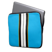 Sporty Bright Sky Split White Black Racing Streife Laptopschutzhülle (Vorderseite Links)