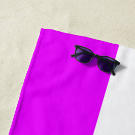 Sporty Bright Tropical PInk White Summer Stripes Strandtuch