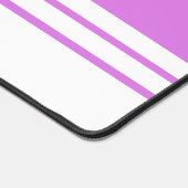 Sporty Candy Pink Weißer Bottom Racing Streifen Schreibtischunterlage (Ecke)