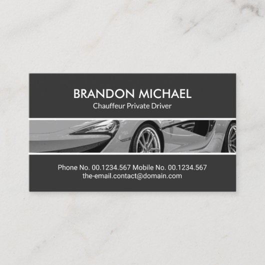 Sporty Car Border Frame Detection Auto Shop Visitenkarte (Vorderseite)