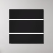 Sporty Chic Moderne Schwarz-weiße Streifen Leinwanddruck (Vorderseite)