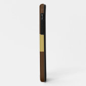 Sporty Chic Wide Saddle Brown Mustard Streifen Case-Mate iPhone Hülle (Hinten/Links)