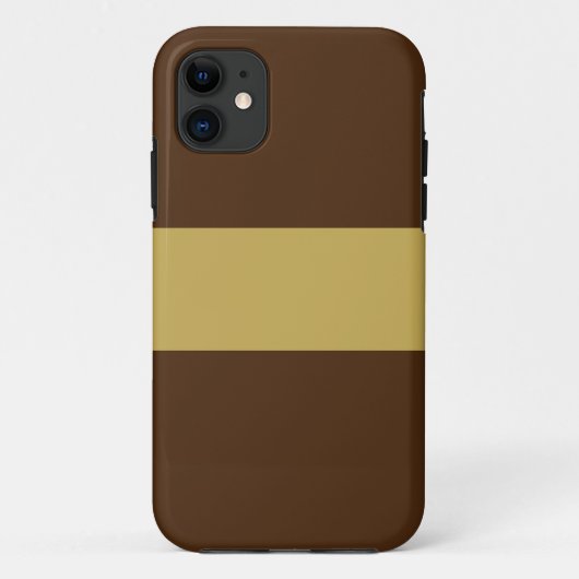 Sporty Chic Wide Saddle Brown Mustard Streifen Case-Mate iPhone Hülle (Rückseite)