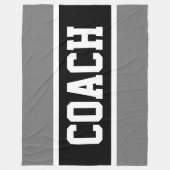 Sporty COACH Bold Black Athletic Stripes Fleecedecke (Vorderseite)