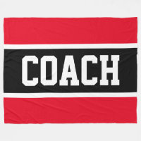 Sporty COACH Bright Red Black Athletic Strips