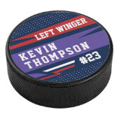Sporty Custom Personalisiert Player Name & Nummer Eishockey Puck (3/4)