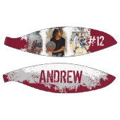 Sporty Custom Player Name & Nummer 3 Foto Collage Basketball (Panele)