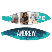 Sporty Custom Player Name & Nummer 3 Foto Collage Basketball (Panele)