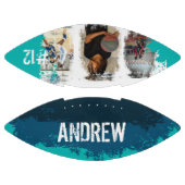 Sporty Custom Player Name & Nummer 3 Foto Collage Football (Paneele)