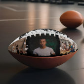 Sporty Custom Player Name & Nummer 3 Foto Collage Football