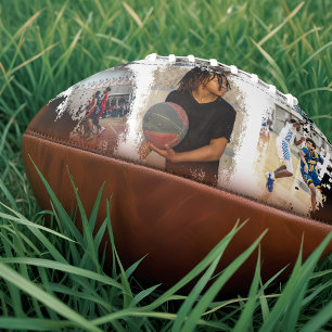 Sporty Custom Player Name & Nummer 3 Foto Collage Football