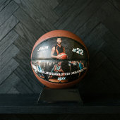 Sporty Custom Player Name & Nummer 4 Foto Collage Basketball