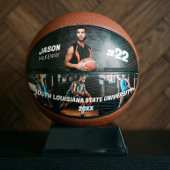 Sporty Custom Player Name & Nummer 4 Foto Collage Basketball