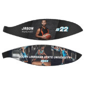 Sporty Custom Player Name & Nummer 4 Foto Collage Basketball (Panele)