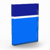 Sporty Deep Bright Blue Color Block Weißer Streife (Links)