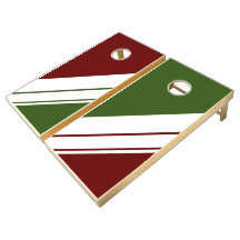 Sporty Deep Green fett Red White Racing Stripes