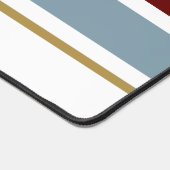 Sporty Deep Red Slate Blue Racing Streifen auf Wei Schreibtischunterlage (Ecke)