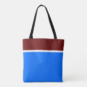 Sporty Deep Red White Top Streifen auf hellblau Tasche (Rückseite)