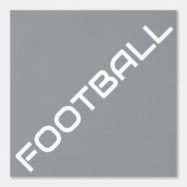 Sporty Diagonal weißer FOOTBALL Text auf hellgrau Tapete