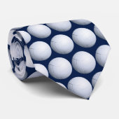 Sporty Elegance - Volleyball Themed Navy Blue Krawatte (Gerollt)