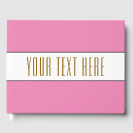 Sporty Elegant Rosa Schwarz Streifen Ihren Text Gästebuch