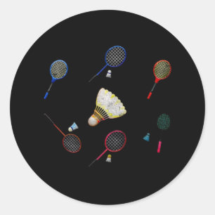 Sporty Family Matching Badminton Shuttle Sports Pl Runder Aufkleber