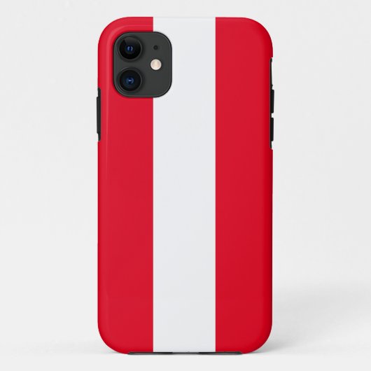 Sporty Festive Bright Red White Summer Stripes Case-Mate iPhone Hülle (Rückseite)