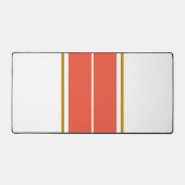 Sporty fette, orange Doppelstreifen auf Weiß Schreibtischunterlage (Vorderseite)