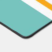 Sporty Fun Aquamarine, gelbe Streifen Schreibtischunterlage (Ecke)