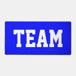 Sporty Fun Big Bold TEAM White Text On Royal Blue Schreibtischunterlage