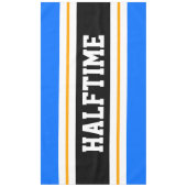 Sporty Fun Bright Blue Black HALFTIME Streifen Tischdecke (Vorderseite)