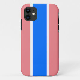 Sporty Fun Bright Blue White Pink Racing Streifen Case-Mate iPhone Hülle