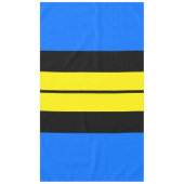 Sporty Fun Bright Blue Yellow Black Racing Streife Tischdecke (Vorderseite)