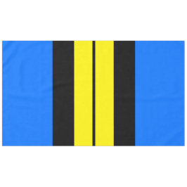 Sporty Fun Bright Blue Yellow Black Racing Streife Tischdecke